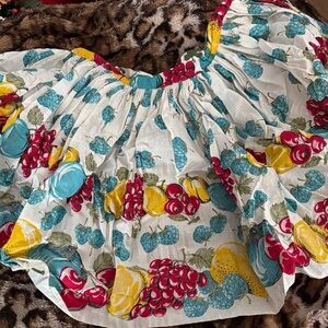 Vintage fruit patterned apron